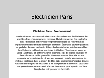 electriciens-paris.com website preview