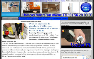 plombiervillierssurmarne-94350.fr website preview
