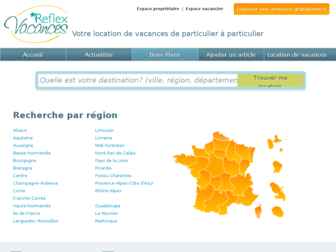 reflex-vacances.fr website preview