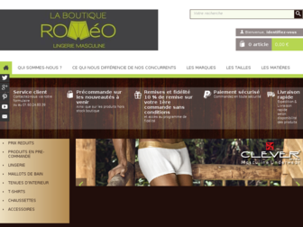 romeo-lingeriemasculine.com website preview
