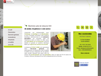 electricite-petrot.fr website preview