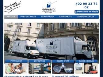 pommereul-demenagements.fr website preview