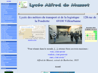 lycee.musset.free.fr website preview