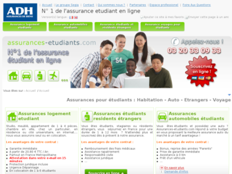 assurances-etudiants.com website preview