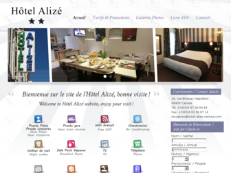 hotel-alize-cannes.fr website preview