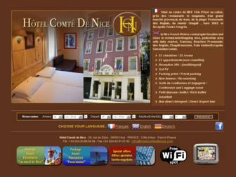 hotelcomtedenice.com website preview