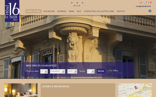 hotelseize.fr website preview