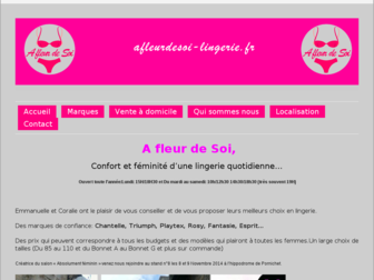 afleurdesoi-lingerie.fr website preview