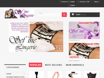 sefine-lingerie.com website preview