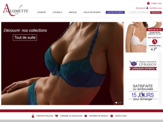 allumette-lingerie.com website preview