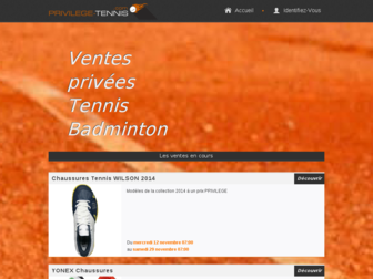 privilege-tennis.com website preview