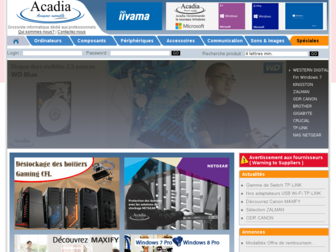 acadia-info.com website preview