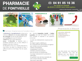 pharmaciedefontvieille.com website preview
