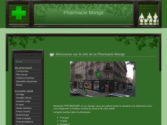 pharmaciemonge.pharminfo.fr website preview
