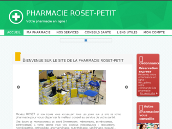 pharmacierosetpetit.pharminfo.fr website preview