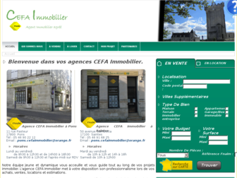 cefa-immobilier.com website preview