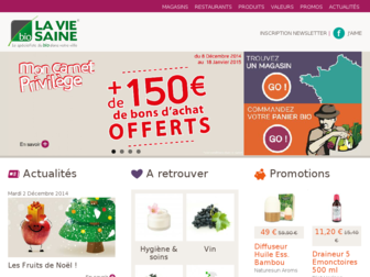laviesaine.fr website preview