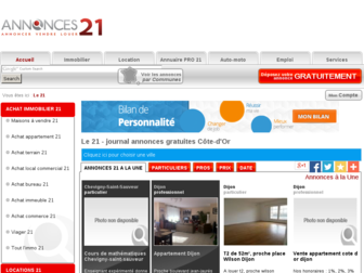 annonces21.fr website preview