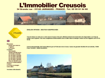 immo-creusois.fr website preview
