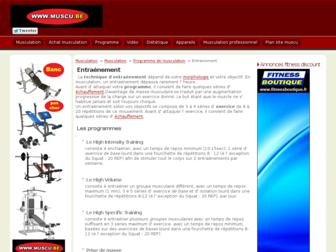 entrainement.muscu.be website preview
