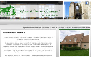 immobilieredebeaumont.com website preview
