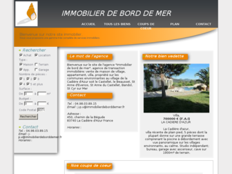 immobilierdeborddemer.fr website preview