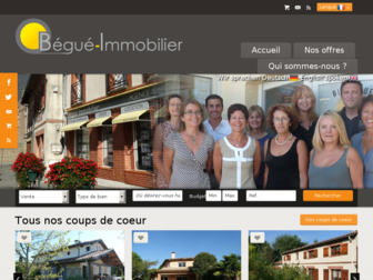 begue-immobilier.com website preview