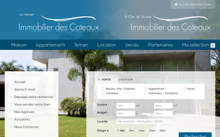 immobilierdescoteaux.com website preview