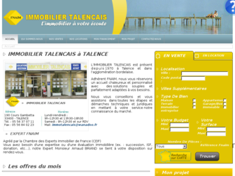 immobilier-talencais.com website preview