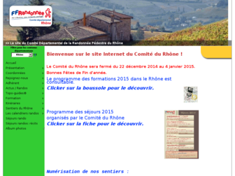 rhone.ffrandonnee.fr website preview
