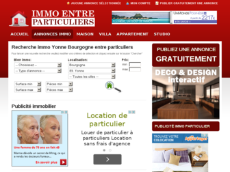 yonne.immo-entre-particuliers.com website preview