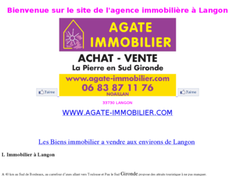 immo-langon.fr website preview