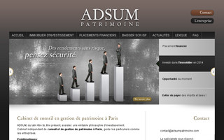 adsumpatrimoine.com website preview