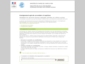 simulbourses.educagri.fr website preview