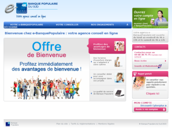 sud.e-banquepopulaire.fr website preview