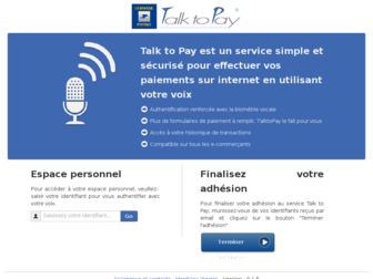 talktopay.labanquepostale.fr website preview
