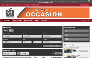 gemelli-auto-occasion.com website preview