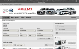 espace3000-chaumont-occasion.com website preview