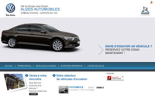volkswagen.alizes-automobiles.fr website preview