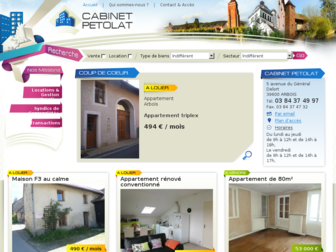 petolat-immobilier.com website preview