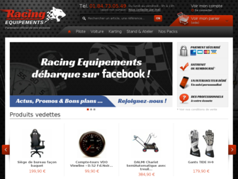racing-equipements.com website preview