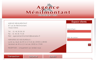agence-menilmontant.fr website preview