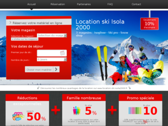 location-ski-isola2000.fr website preview