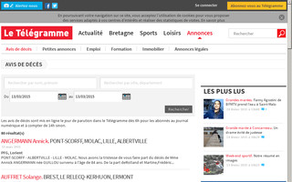avis-deces.letelegramme.fr website preview