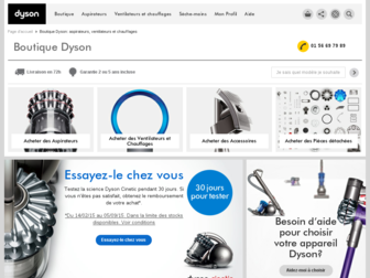 shop.dyson.fr website preview