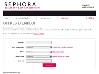talent.wearesephora.fr website preview