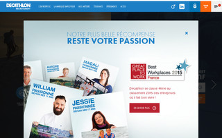 recrutement.decathlon.fr website preview