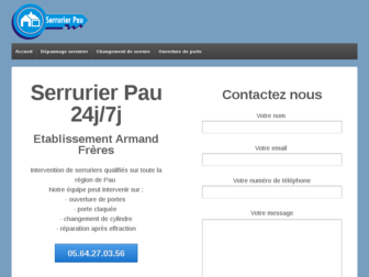 serrurier-pau.fr website preview