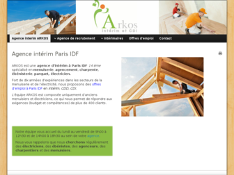 arkos-interim.fr website preview