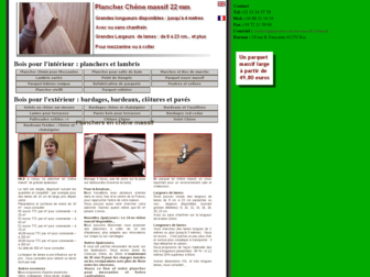 plancher-chene-massif-22mm.fr website preview